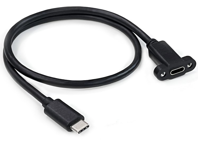 CABLE USB-C MACHO A USB-C HEMBRA PARA PANEL 50cm