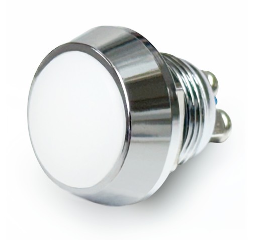 PULSADOR ANTIVANDALICO BLANCO SPST 12mm