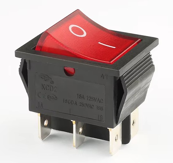 INTERRUPTOR BIPOLAR LUMINOSO ROJO 2 POSICIONES 16A