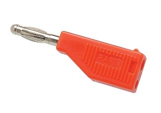 BN27R BANANA MACHO ENCHUFABLE ROJA 2mm 6A 60V