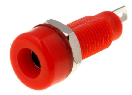 BANANA HEMBRA 4mm 10A 60V ROJA