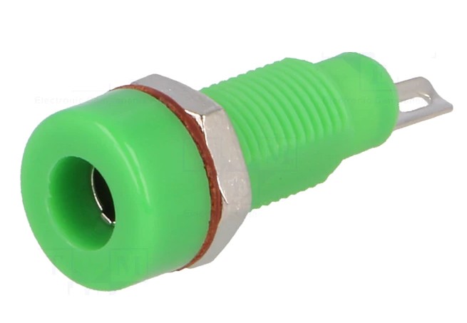 HB-100V  GREEN 4 mm BANANA SOCKET.