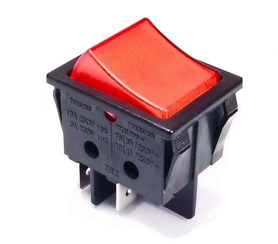 IB82LR INTERRUPTOR BASCULANTE DOBLE LUMINOSO ROJO