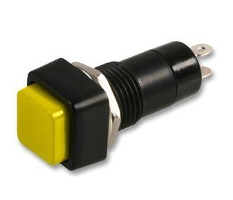 PB-303BA PULSADOR CUADRADO AMARILLO NORMALMENTE ABIERTO