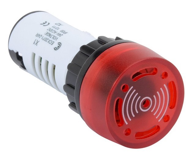 PILOTO INTERMITENTE ROJO CON ZUMBADOR 12V