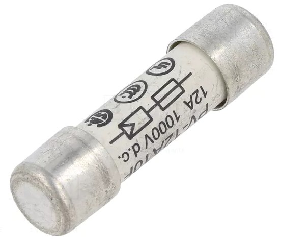 FUSIBLE CERAMICO 10.3x38mm 1KVDC 12A BUSSMANN