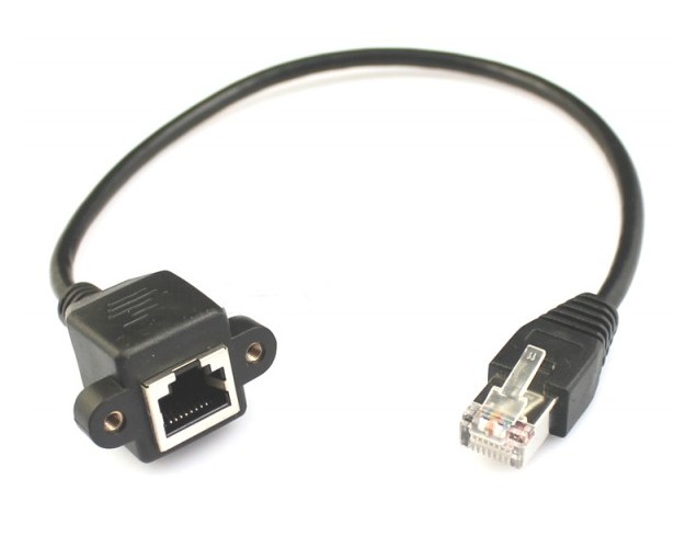 PANEL MOUNT ETHERNET EXTENSION CABLE