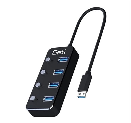 HUB USB 3.0 DE 4 PUERTOS CON SELECTOR