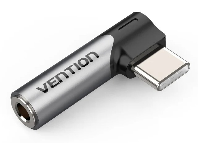 ADAPTADOR USB-C MACHO A JACK 3.5mm ESTEREO HEMBRA CODO