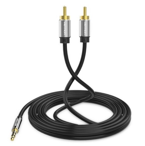 CABLE JACK 3.5mm MACHO ESTEREO A 2 RCA MACHO 3m