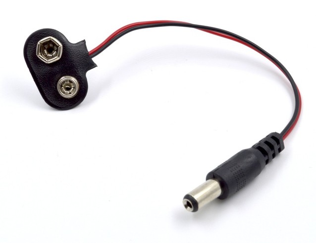 Adaptador Pila 9V a Conector 5.5x2.1mm - Cetronic